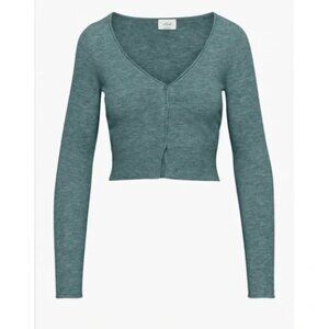 Wilfred Aritzia Santorini Cropped Length Cardigan Sweater Button Down Size XS